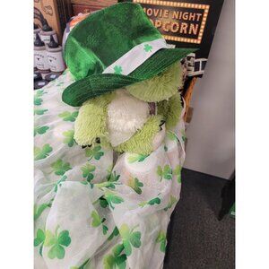 Green St.‎ Patricks Day With Shamrock Fedora Hat